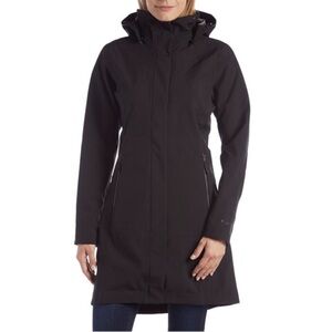 Patagonia Women's Lash Point Parka Size Small in Black Soft-shell Fain Coat